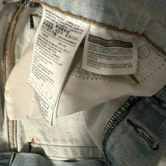 Levi's BIG E Wedgie Straight Denim Jeans Women's 24 Light Wash. Button Fly. - Picture 11 of 14